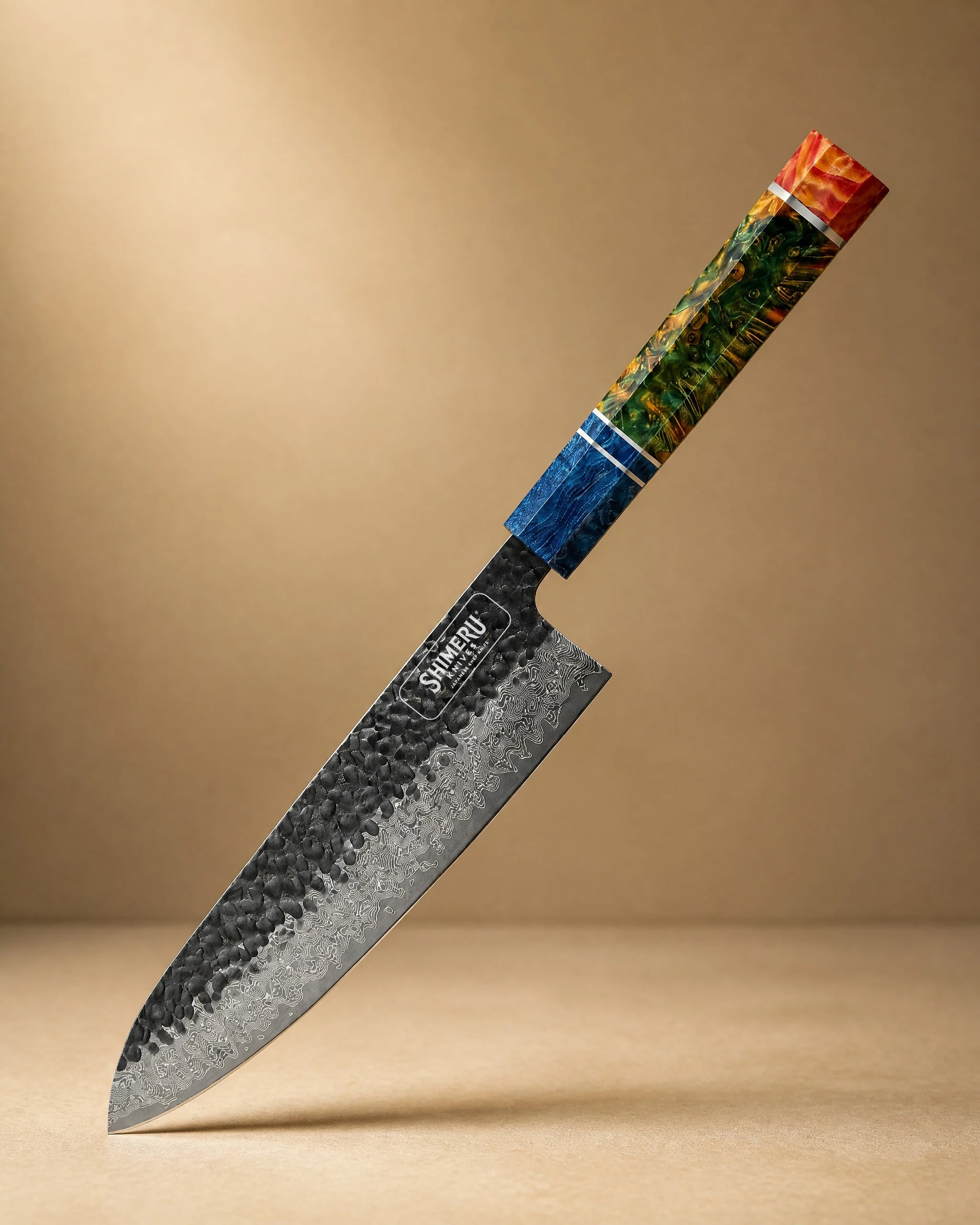 Yoshii 8″ Damascus Steel Gyuto Knife 牛刀