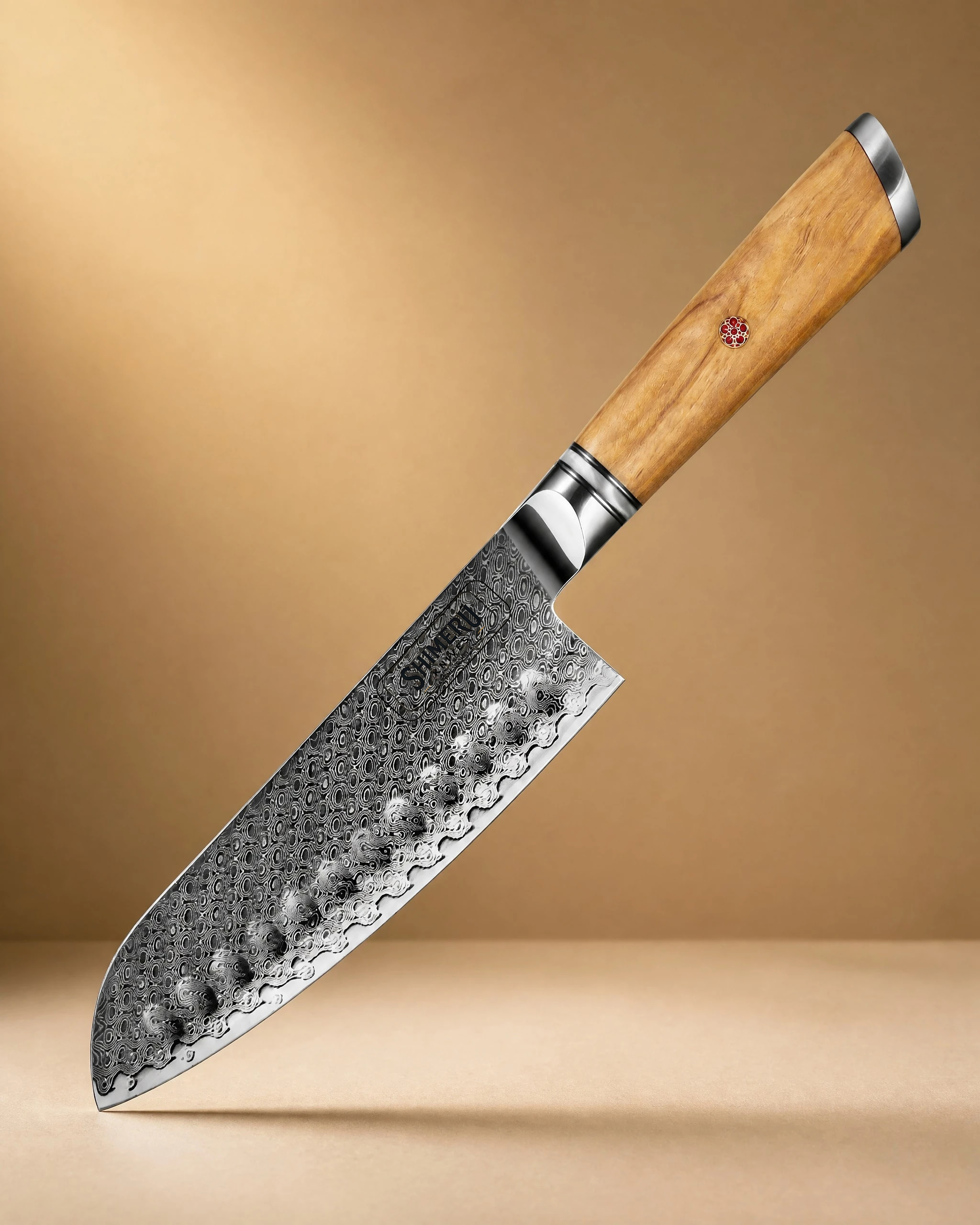 Chikuma 7" Damascus Steel Santoku Knife 三徳包丁