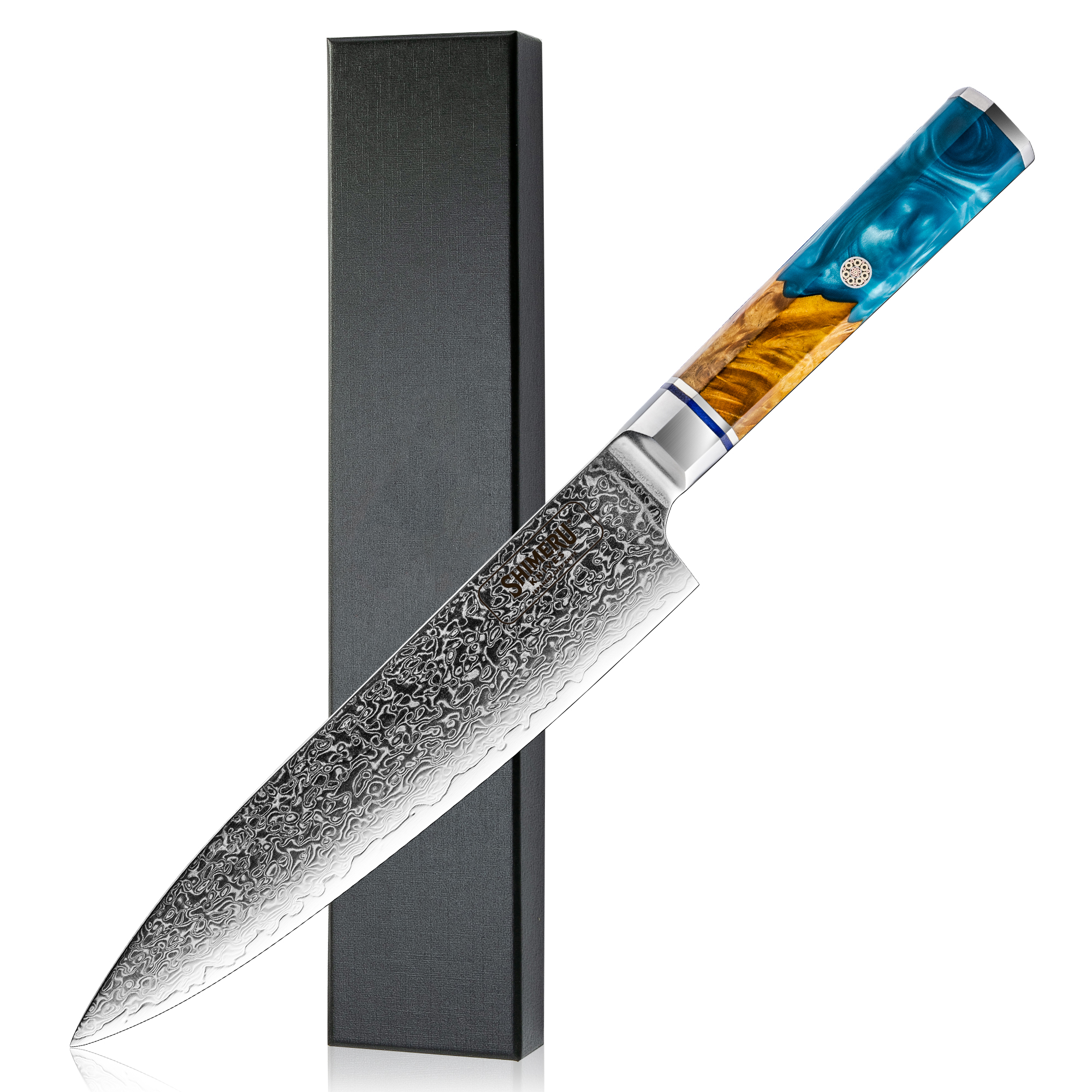Asahi 旭川 8" Damascus Steel Gyuto Knife 牛刀