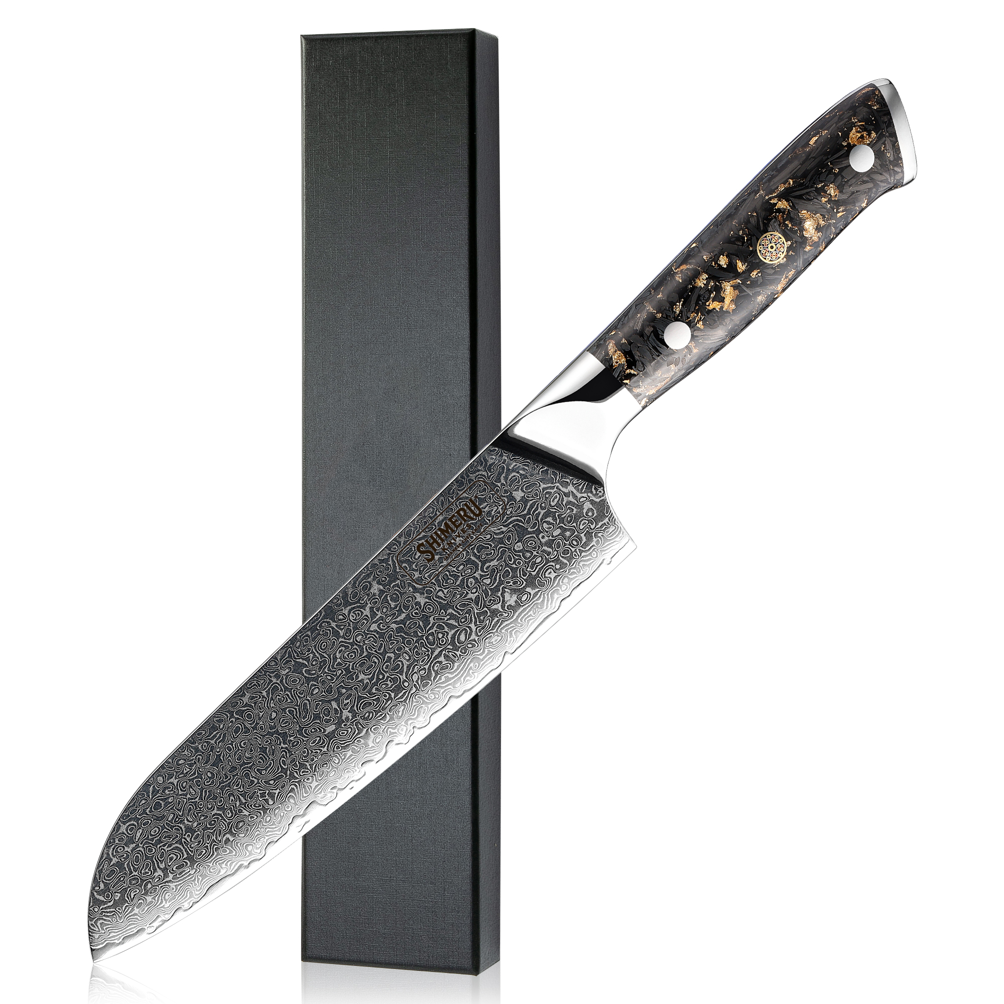 Asuka 飛鳥 7″ Damascus Steel Santoku Knife 三徳包丁