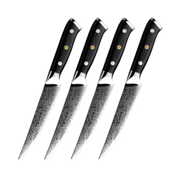 Suma 4.5" Damascus Steel Steak Knife Set 4 pieces ステーキナイフ